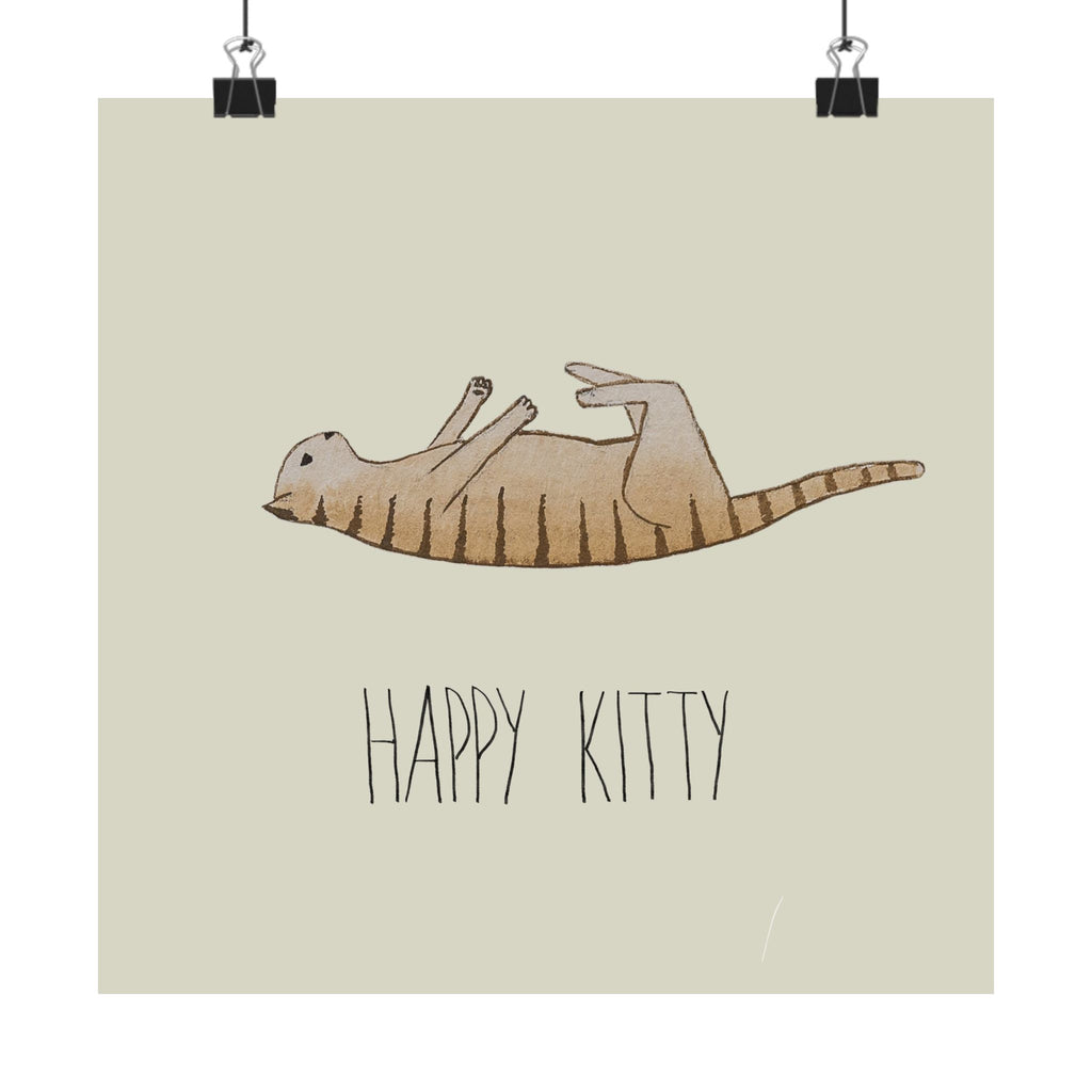 Vinyasa Meow Collection: "Happy Kitty" Print