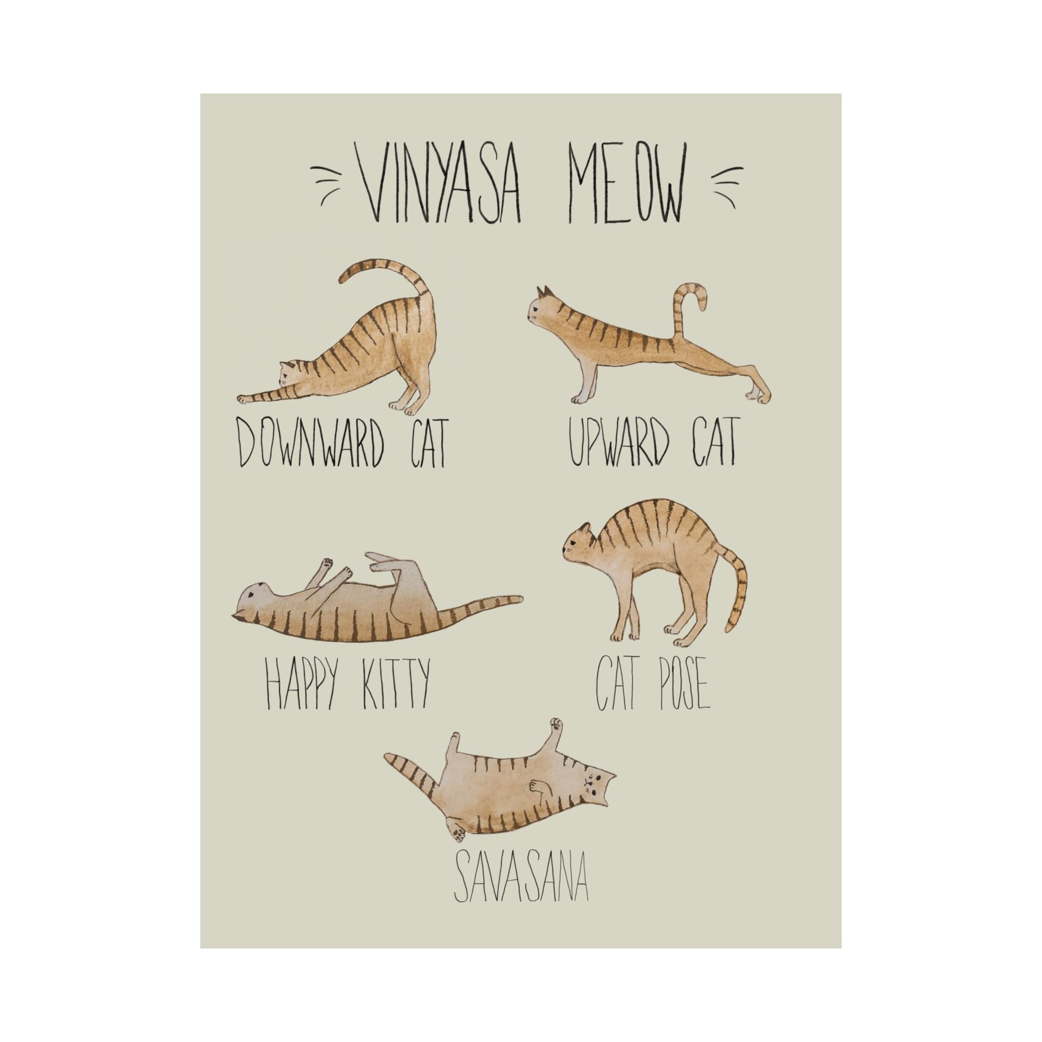 Vinyasa Meow Collection: "Routine" Print
