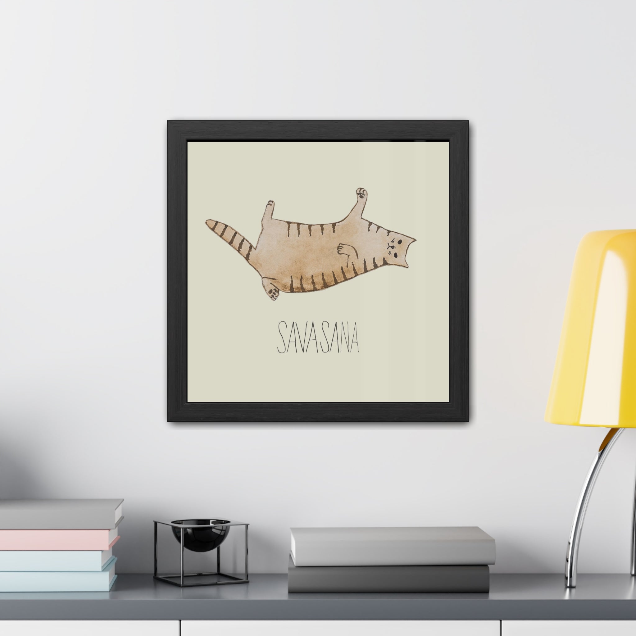 Vinyasa Meow Collection: "Savasana" Framed