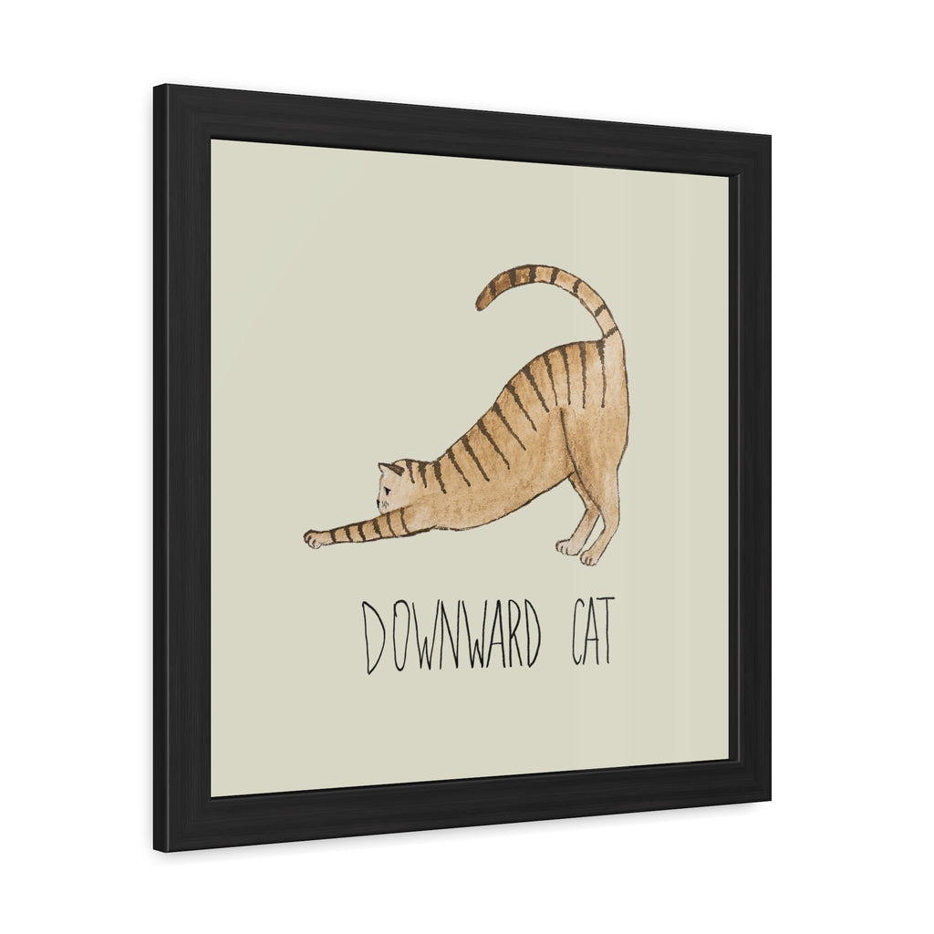 Vinyasa Meow Collection: "Downward Cat" Framed