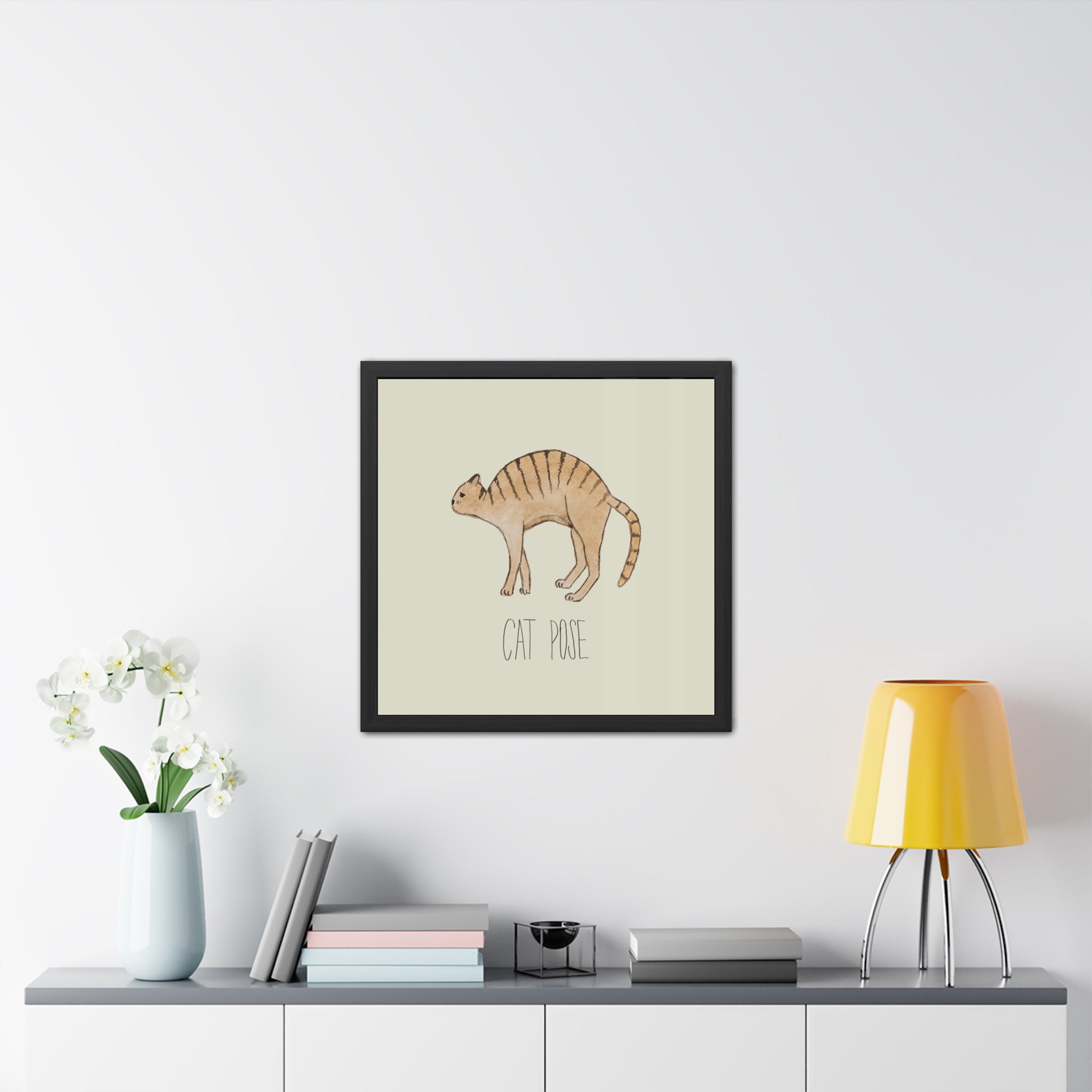 Vinyasa Meow Collection: "Cat Pose" Framed