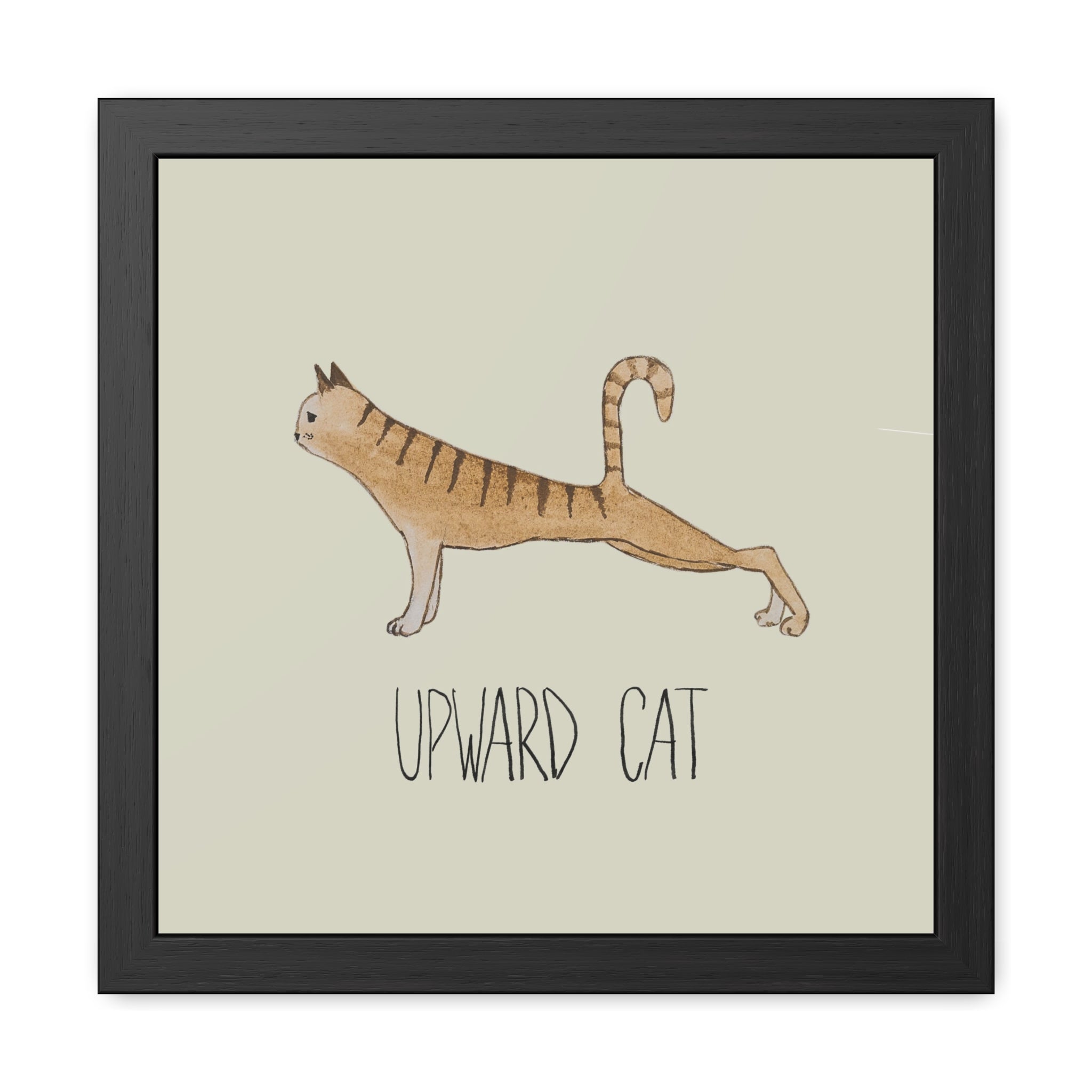 Vinyasa Meow Collection: "Upward Cat" Framed