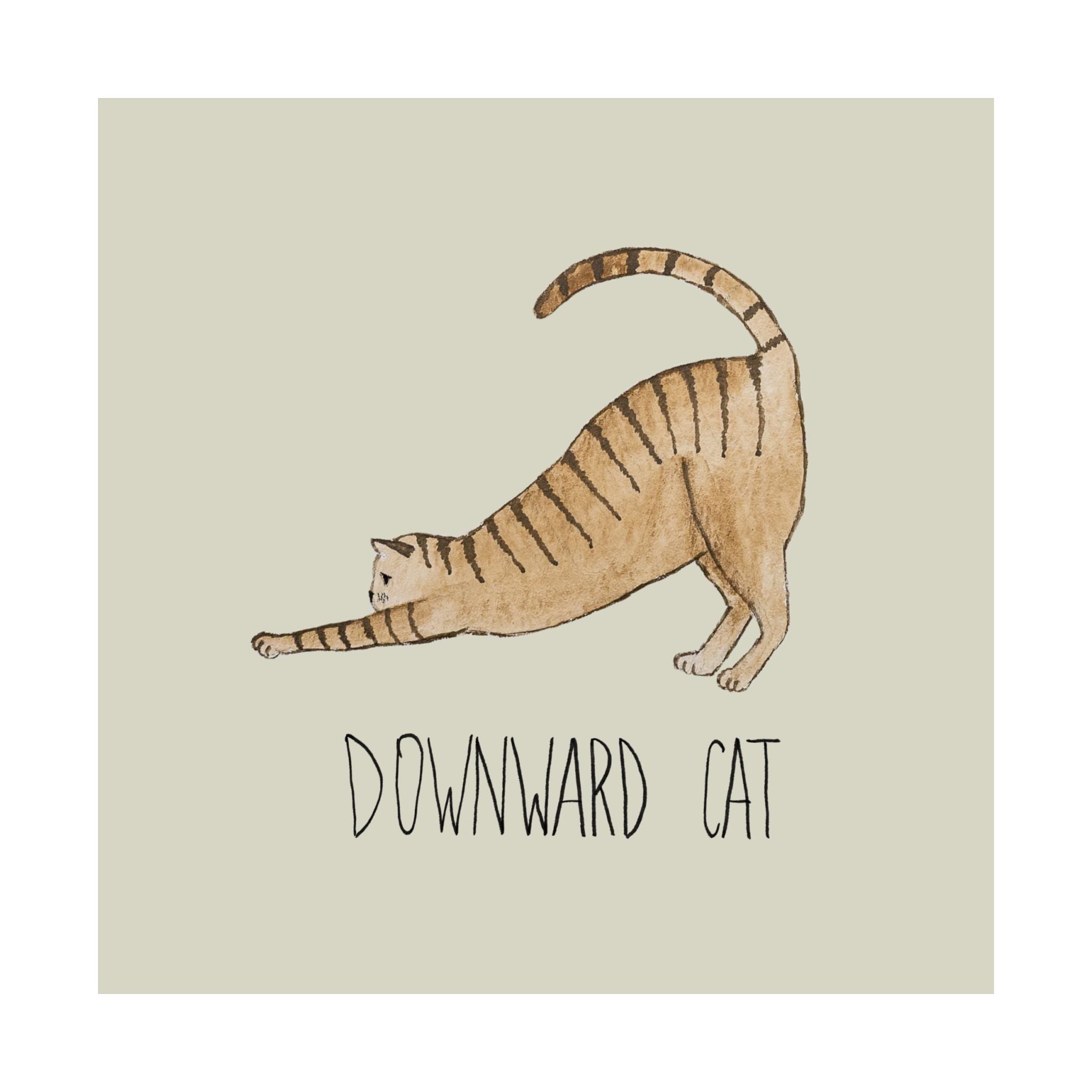 Vinyasa Meow Collection: "Downward Cat" Print