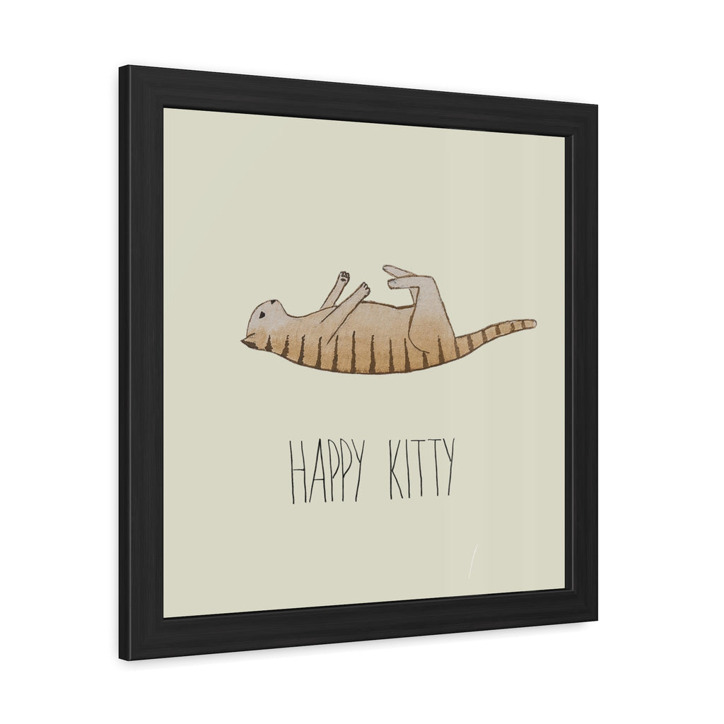 Vinyasa Meow Collection: "Happy Kitty" Framed