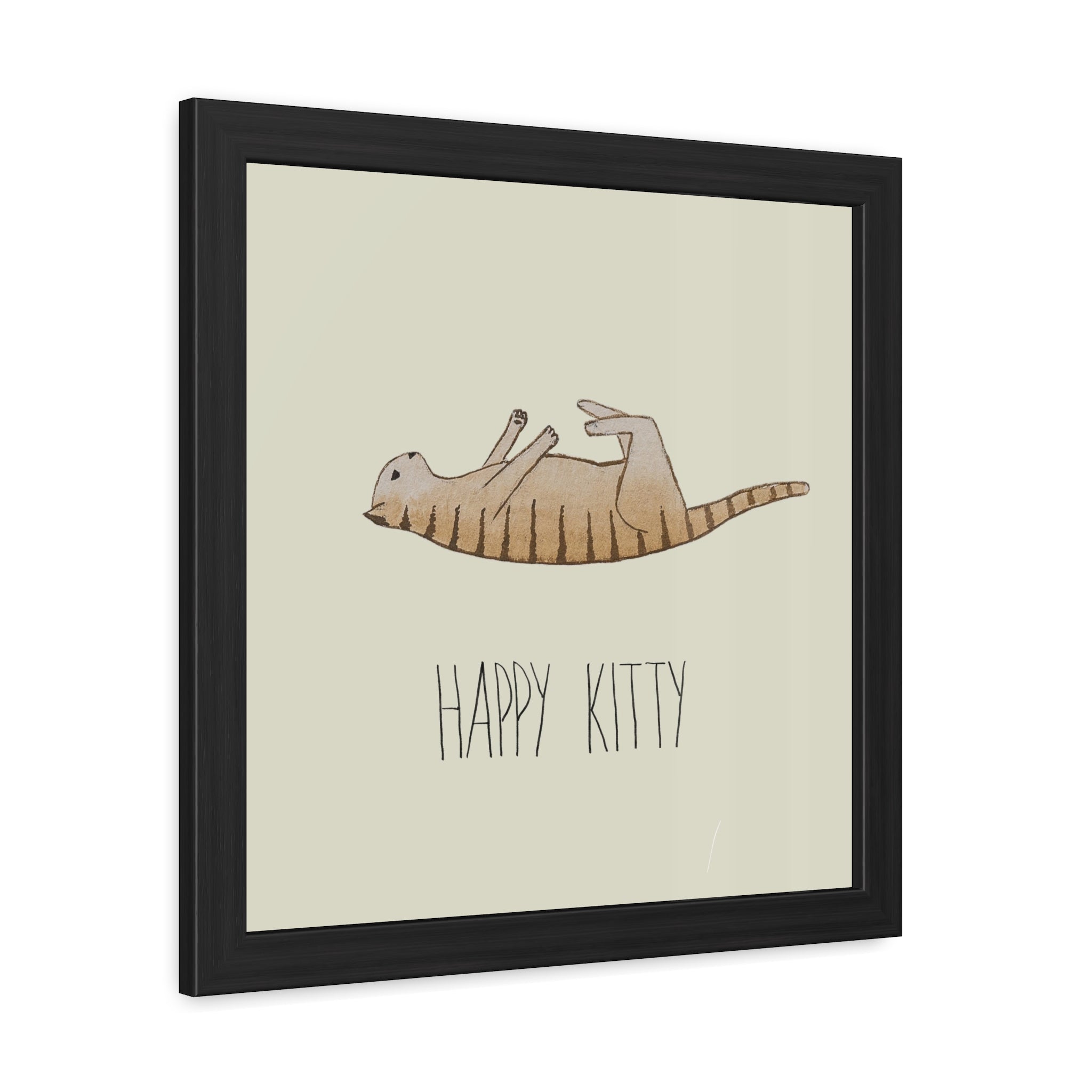 Vinyasa Meow Collection: "Happy Kitty" Framed