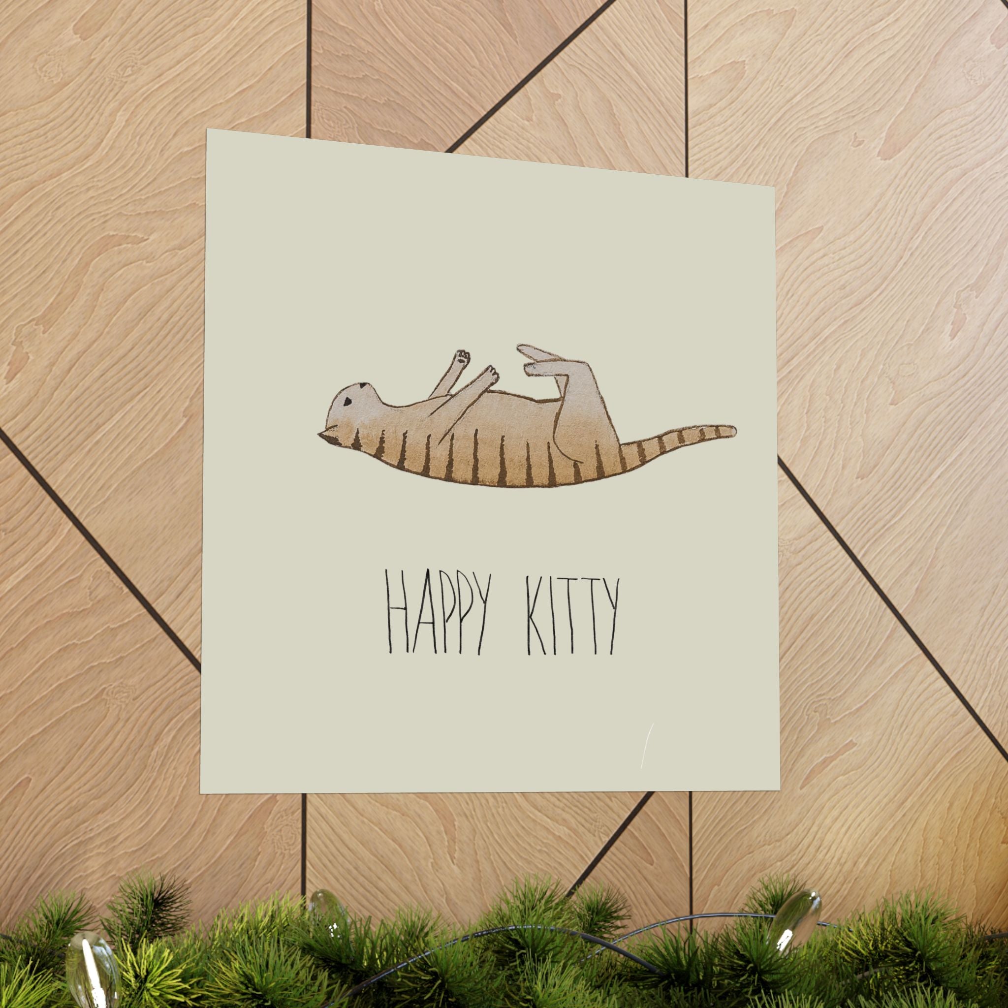 Vinyasa Meow Collection: "Happy Kitty" Print