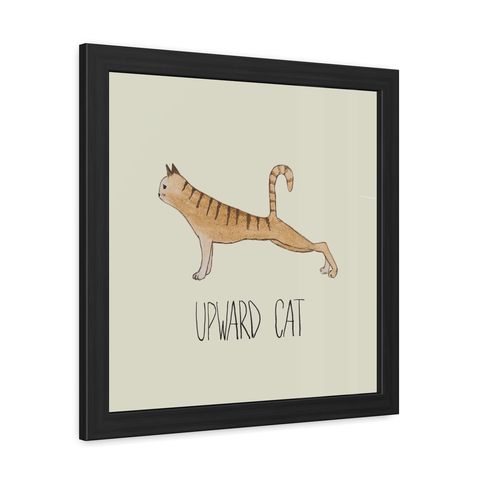 Vinyasa Meow Collection: "Upward Cat" Framed