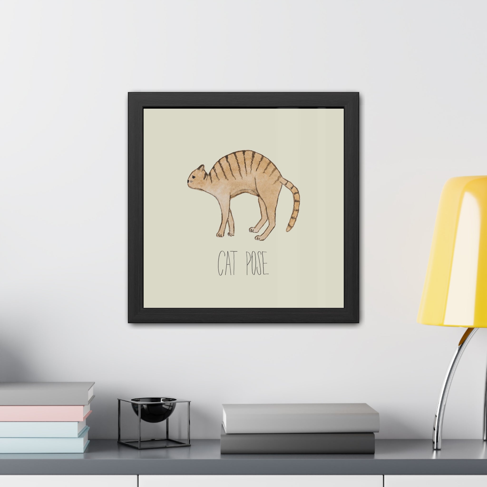 Vinyasa Meow Collection: "Cat Pose" Framed