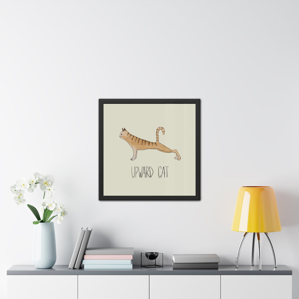 Vinyasa Meow Collection: "Upward Cat" Framed