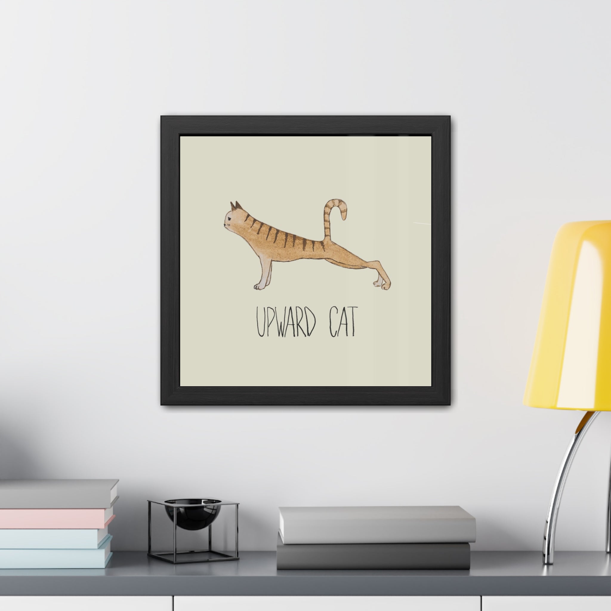 Vinyasa Meow Collection: "Upward Cat" Framed