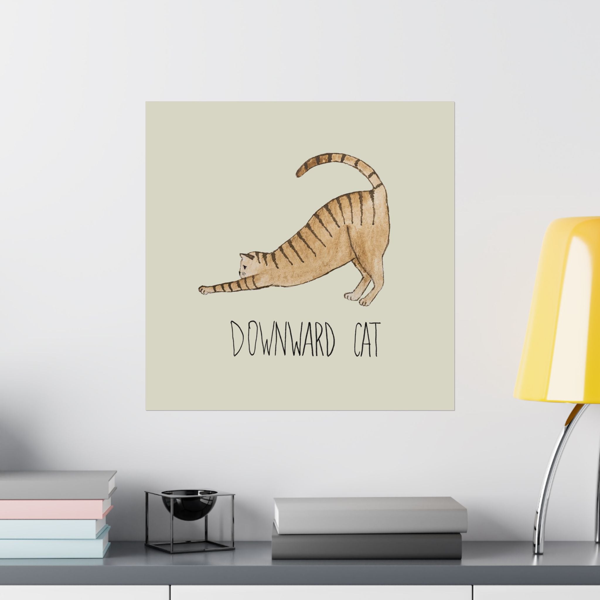 Vinyasa Meow Collection: "Downward Cat" Print