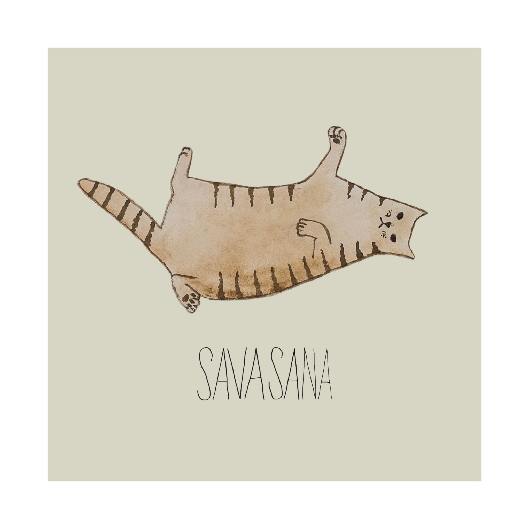 Vinyasa Meow Collection: "Savasana" Print