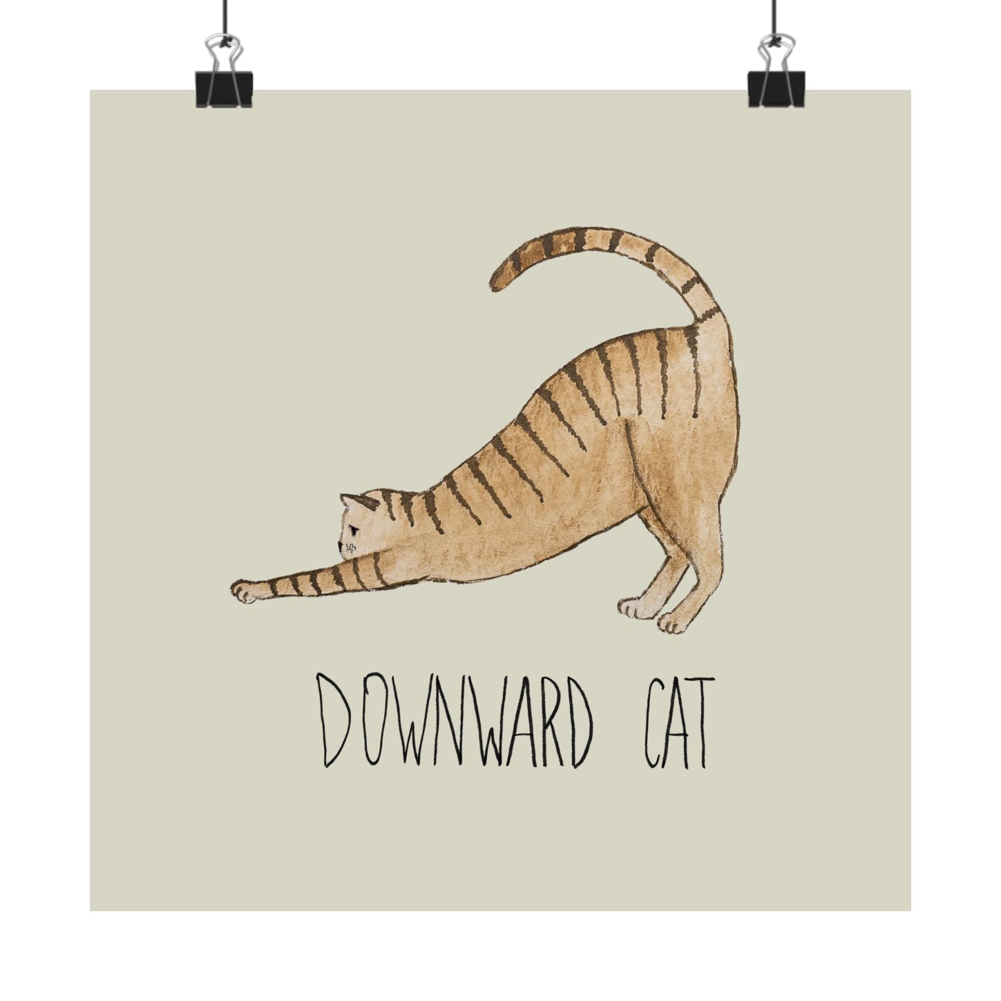 Vinyasa Meow Collection: "Downward Cat" Print