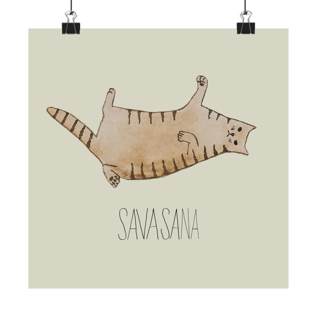 Vinyasa Meow Collection: "Savasana" Print