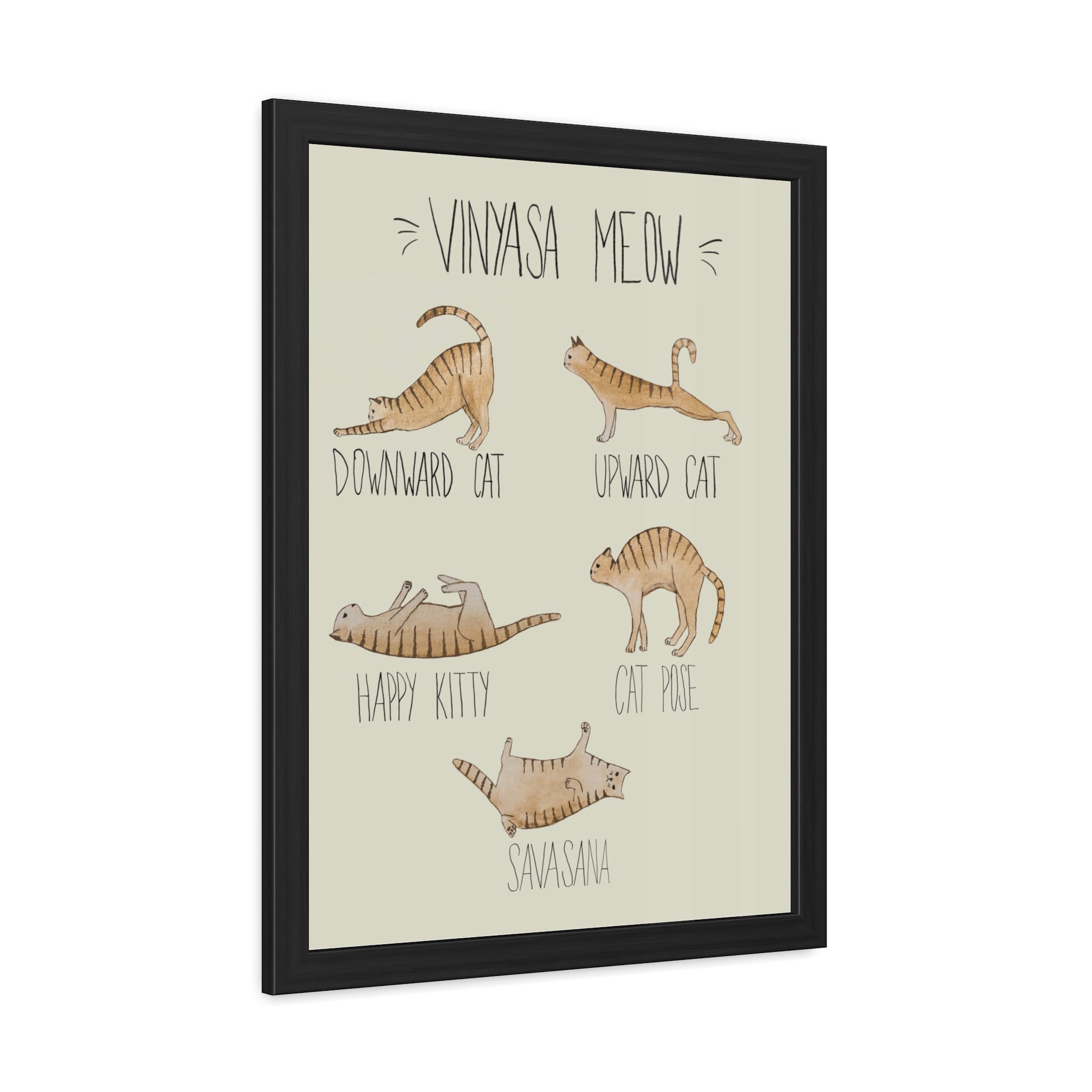 Vinyasa Meow Collection: "Routine" Framed