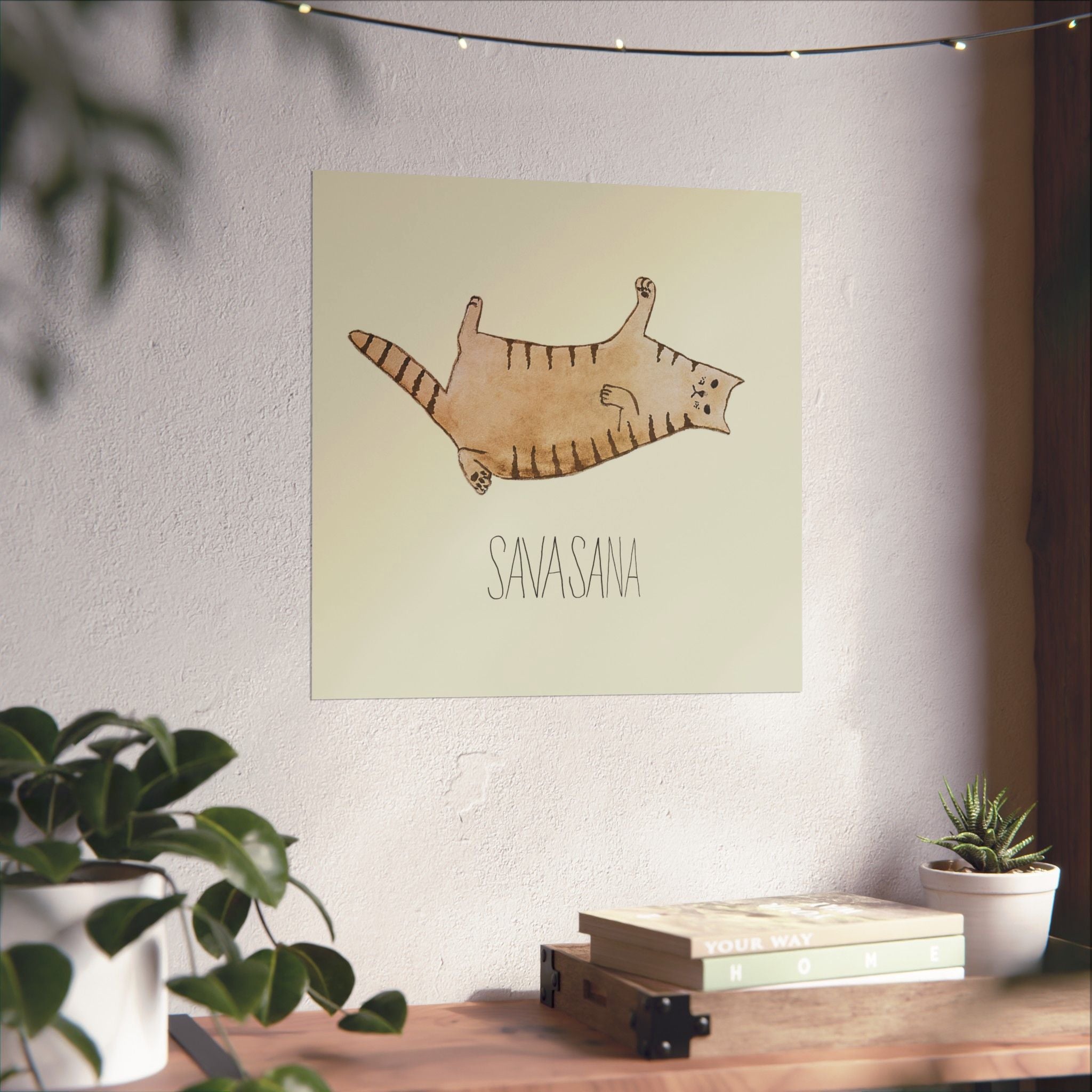 Vinyasa Meow Collection: "Savasana" Print