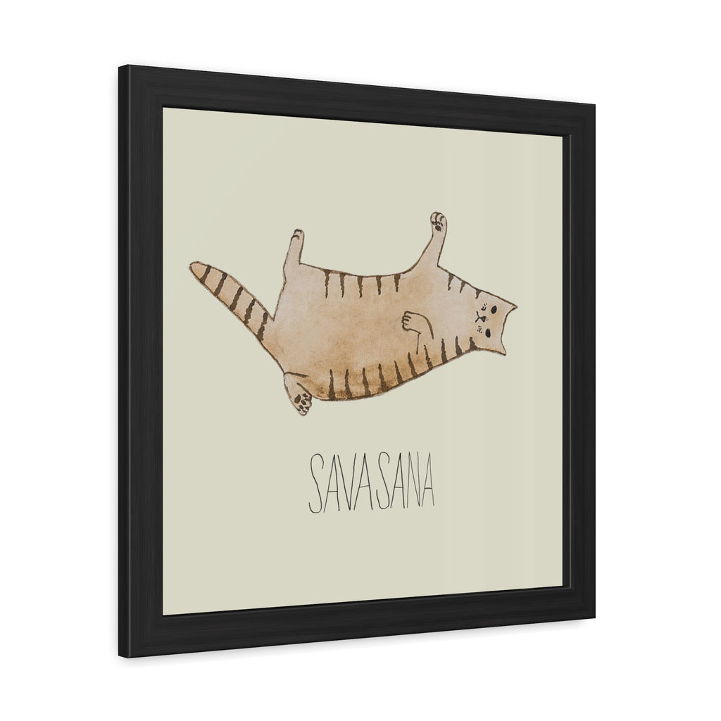 Vinyasa Meow Collection: "Savasana" Framed